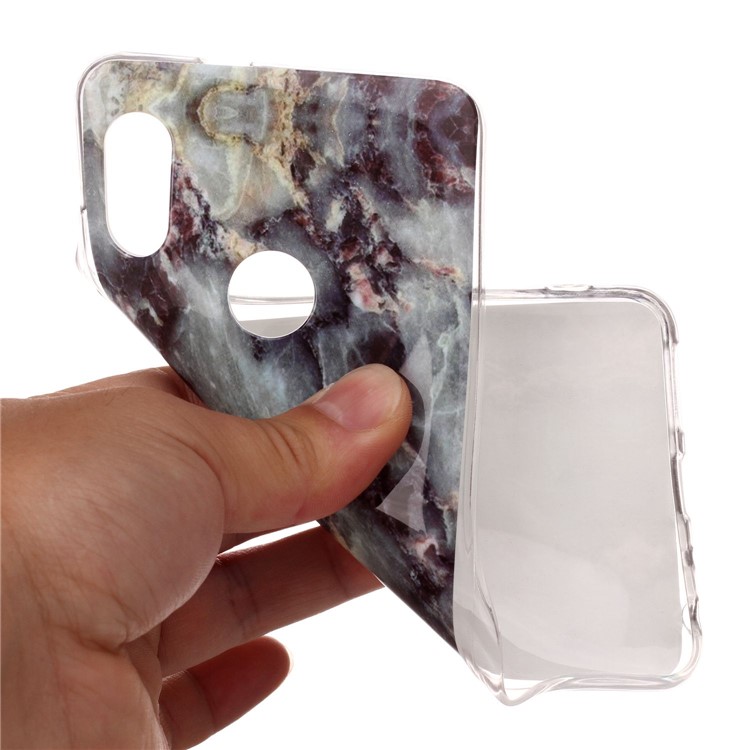 Marble Pattern IMD TPU Cell Phone Case for Xiaomi Redmi Note 5 Pro (Dual Camera) / Redmi Note 5 (China) - Black Blue-4