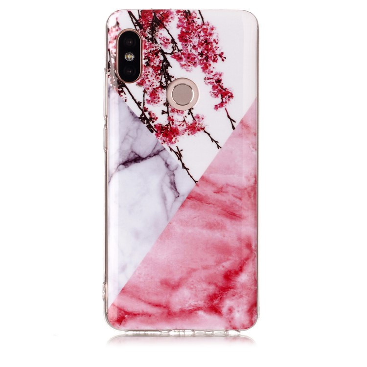 Marble Pattern IMD TPU Back Case for Xiaomi Redmi Note 5 Pro (Dual Camera) / Redmi Note 5 (China) - Flower Pattern-2