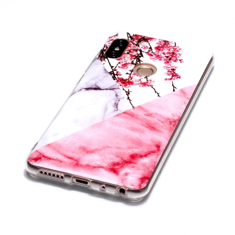 Marble Pattern IMD TPU Back Case for Xiaomi Redmi Note 5 Pro (Dual Camera) / Redmi Note 5 (China) - Flower Pattern-3