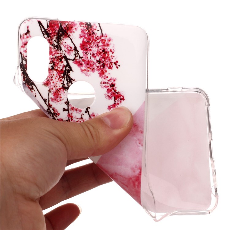 Marble Pattern IMD TPU Back Case for Xiaomi Redmi Note 5 Pro (Dual Camera) / Redmi Note 5 (China) - Flower Pattern-4