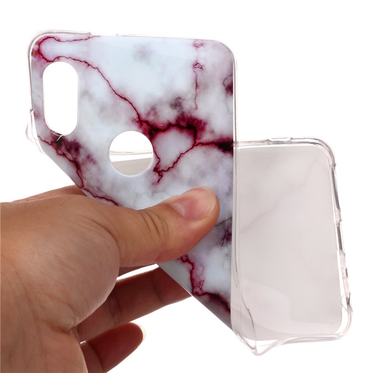 Marble Pattern IMD TPU Back Cover for Xiaomi Redmi Note 5 Pro (Dual Camera) / Redmi Note 5 (China) - Purple-4