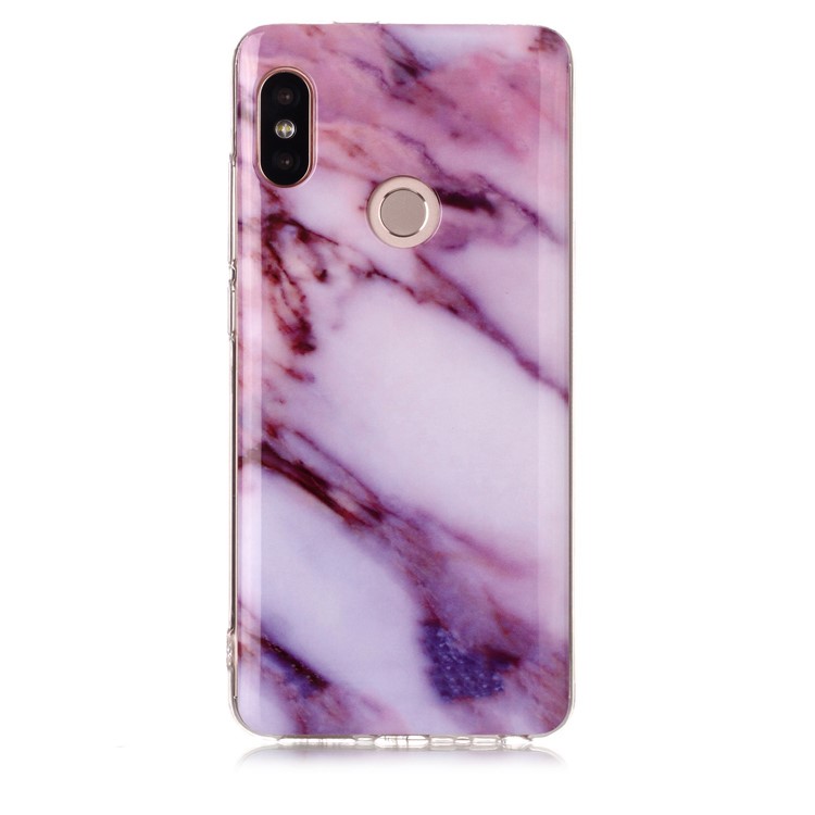 Marble Pattern IMD Soft TPU Back Case for Xiaomi Redmi Note 5 Pro (Dual Camera) / Redmi Note 5 (China) - Pink / White-2