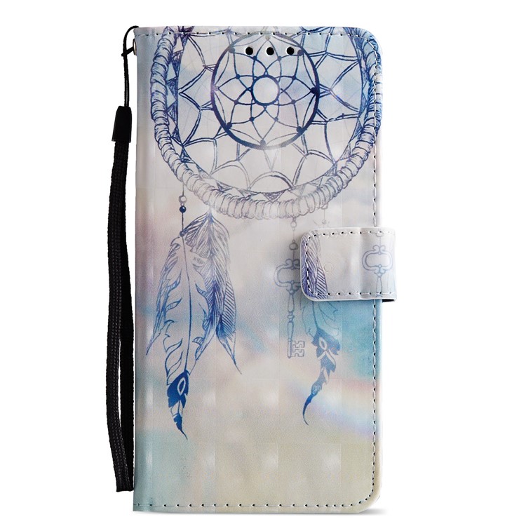 Pattern Printing Leather Wallet Cover for Xiaomi Redmi Note 5 Pro (Dual Camera) / Redmi Note 5 (China) - Feather Dream Catcher-2