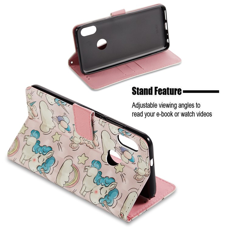 Pattern Printing Leather Wallet Shell for Xiaomi Redmi Note 5 Pro (Dual Camera) / Redmi Note 5 (China) - Unicorn-3