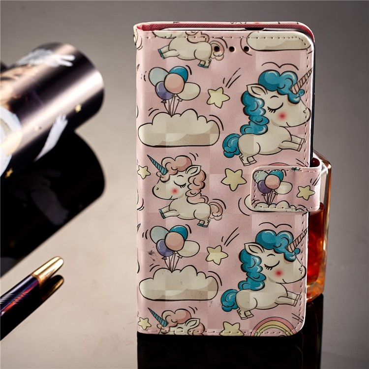 Pattern Printing Leather Wallet Shell for Xiaomi Redmi Note 5 Pro (Dual Camera) / Redmi Note 5 (China) - Unicorn-7