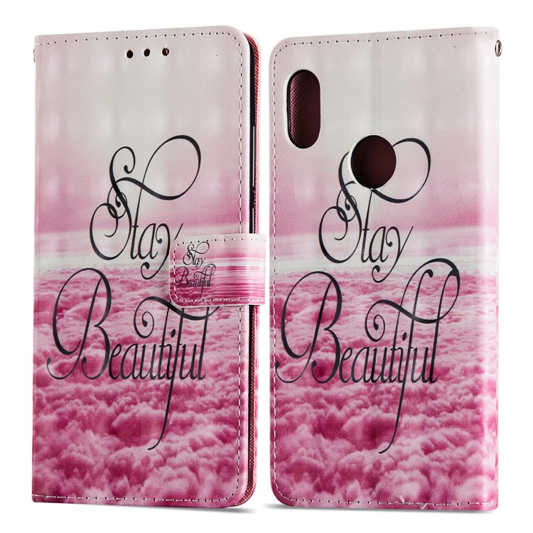Pattern Printing Leather Card Holder Case for Xiaomi Redmi Note 5 Pro (Dual Camera) / Redmi Note 5 (China) - Stay Beautiful-8