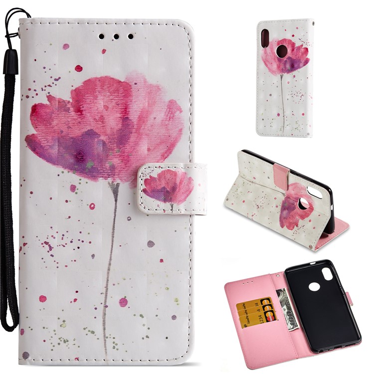 Pattern Printing PU Leather Wallet Case for Xiaomi Redmi Note 5 Pro (Dual Camera) / Redmi Note 5 (China) - Vivid Flower-1