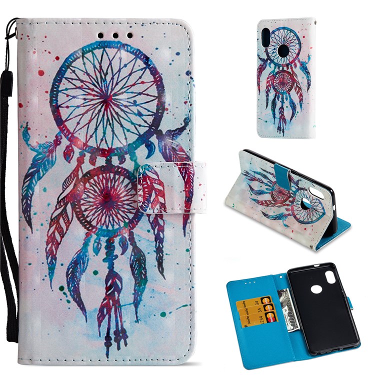Pattern Printing Leather Wallet Phone Case for Xiaomi Redmi Note 5 Pro (Dual Camera) / Redmi Note 5 (China) - Dream Catcher-1
