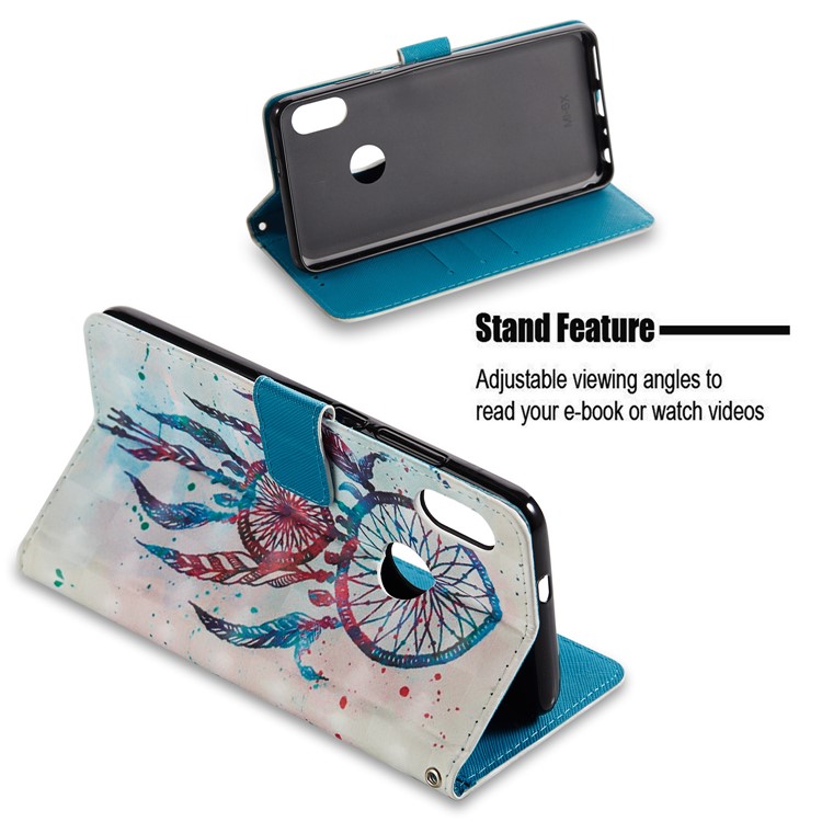 Pattern Printing Leather Wallet Phone Case for Xiaomi Redmi Note 5 Pro (Dual Camera) / Redmi Note 5 (China) - Dream Catcher-3
