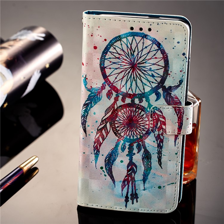 Pattern Printing Leather Wallet Phone Case for Xiaomi Redmi Note 5 Pro (Dual Camera) / Redmi Note 5 (China) - Dream Catcher-7
