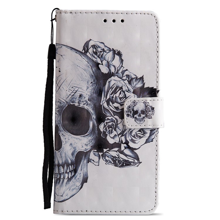 Pattern Printing Wallet Leather Protection Case for Xiaomi Redmi Note 5 Pro (Dual Camera) / Redmi Note 5 (China) - Cool Skull-2