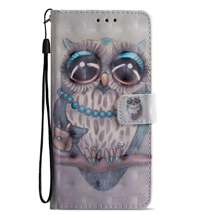 Pattern Printing Stand Leather Wallet Case for Xiaomi Redmi Note 5 Pro (Dual Camera) / Redmi Note 5 (China) - Owl Pattern-2