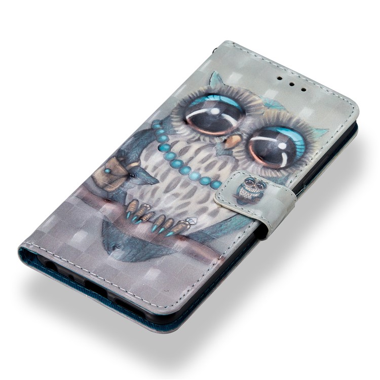 Pattern Printing Stand Leather Wallet Case for Xiaomi Redmi Note 5 Pro (Dual Camera) / Redmi Note 5 (China) - Owl Pattern-4
