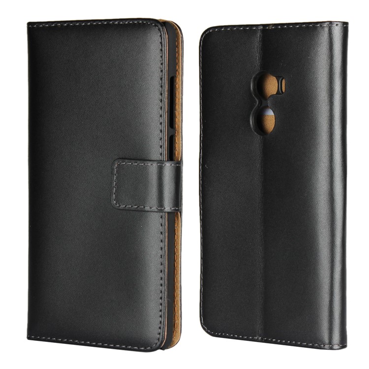 Split Leather Wallet Stand Mobile Phone Case Cover Shell for Xiaomi Mi Mix 2 - Black-1