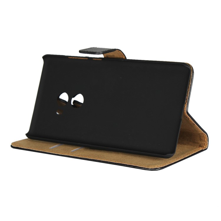 Split Leather Wallet Stand Mobile Phone Case Cover Shell for Xiaomi Mi Mix 2 - Black-4