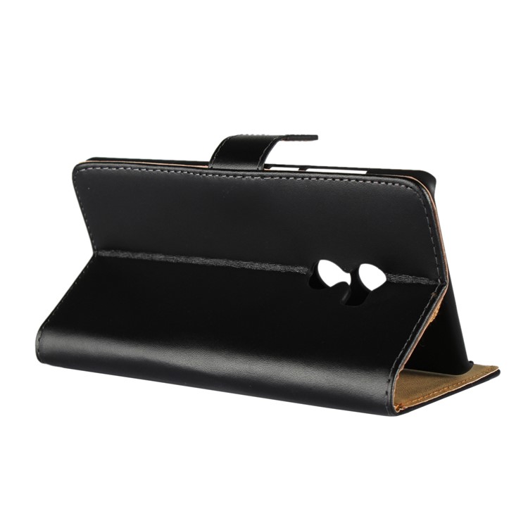 Split Leather Wallet Stand Mobile Phone Case Cover Shell for Xiaomi Mi Mix 2 - Black-5