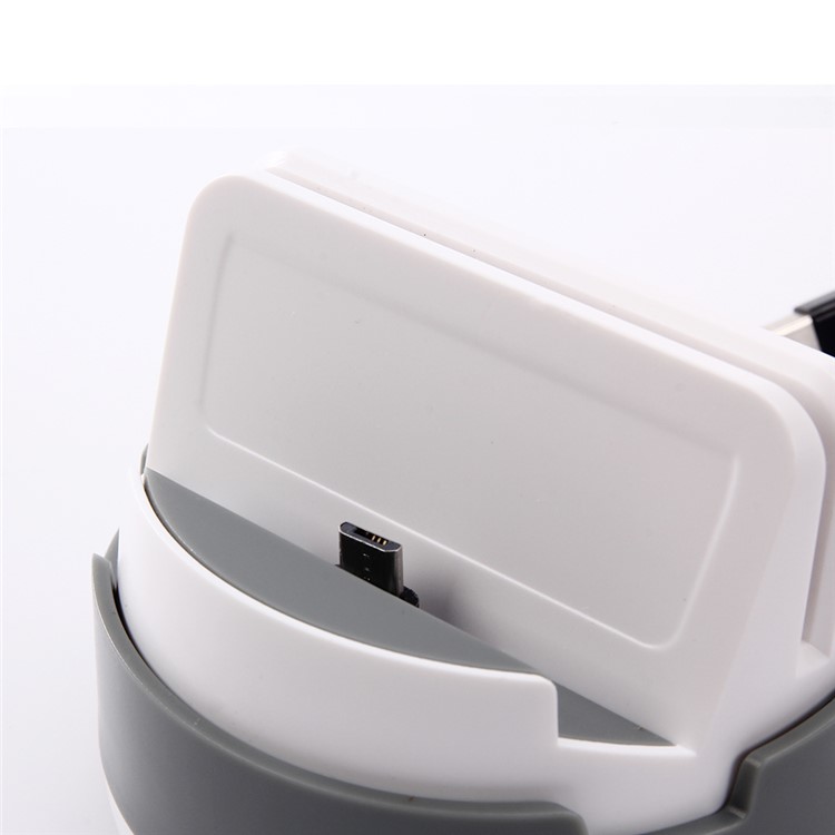 360-degree Rotating Micro USB Charging Sync Stand Dock for Samsung Sony Huawei etc - Grey-2