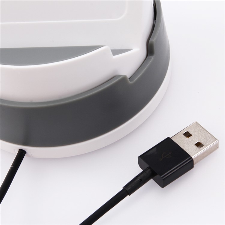360-degree Rotating Micro USB Charging Sync Stand Dock for Samsung Sony Huawei etc - Grey-4