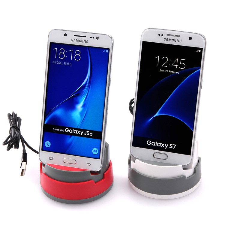 360-degree Rotating Micro USB Charging Sync Stand Dock for Samsung Sony Huawei etc - Grey-5