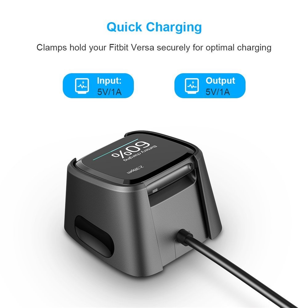 USB Charging Cable Cradle Station for Fitbit Versa Smart Watch-3
