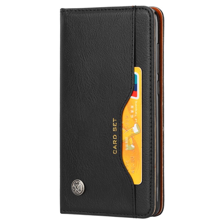 Auto-absorbed Leather Wallet Case for Xiaomi Mi Mix 2s - Black-3