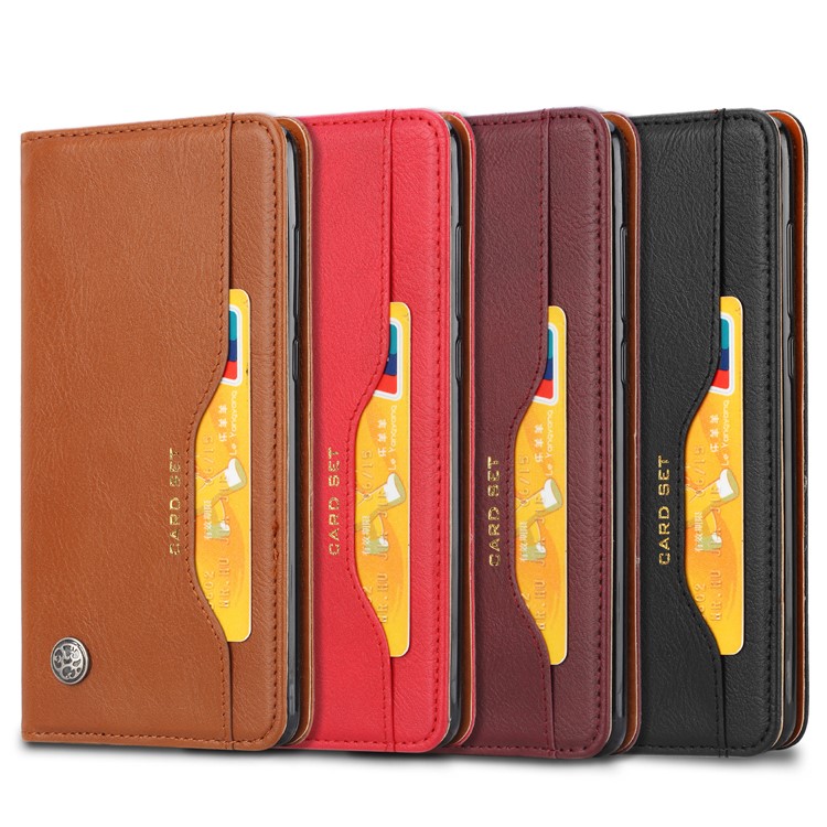Auto-absorbed Leather Wallet Case for Xiaomi Mi Mix 2s - Black-5
