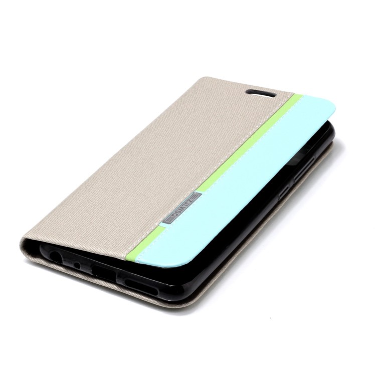 Two-color Leather Card Holder Case for Xiaomi Mi A2 / Mi 6X - Grey-4