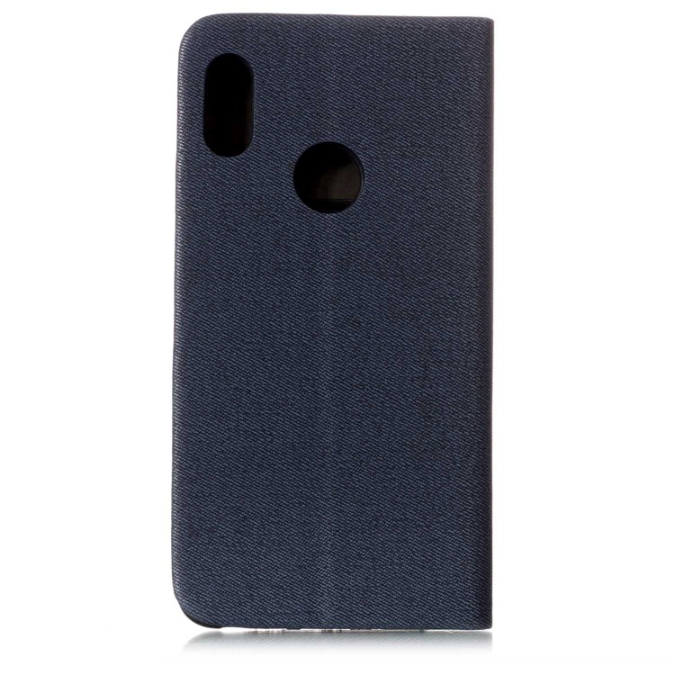 Two-color Leather Folio Case with Stand for Xiaomi Mi A2 / Mi 6X - Dark Blue-2