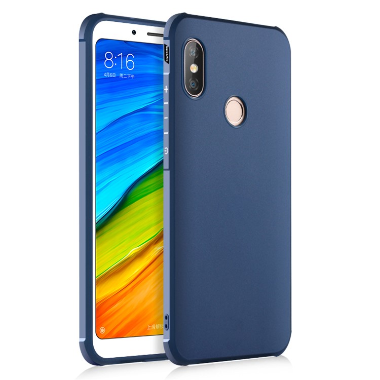 All-wrapped Drop-proof TPU Mobile Case for Xiaomi Redmi Note 5 (12MP Rear Camera) / Redmi 5 Plus (China) - Blue