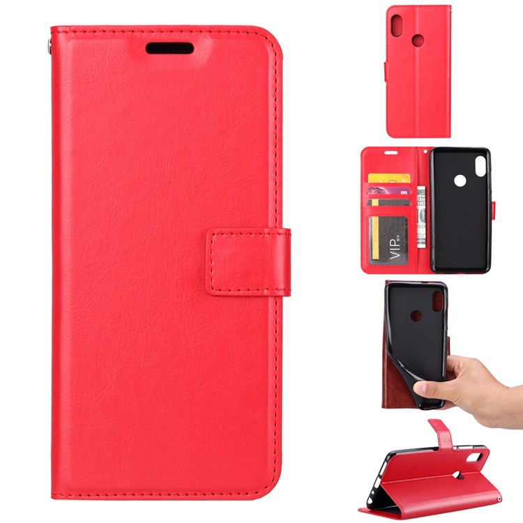 Purchased Crazy Horse Leather Wallet Case S For Xiaomi Redmi Note 5 Pro Dual China Red