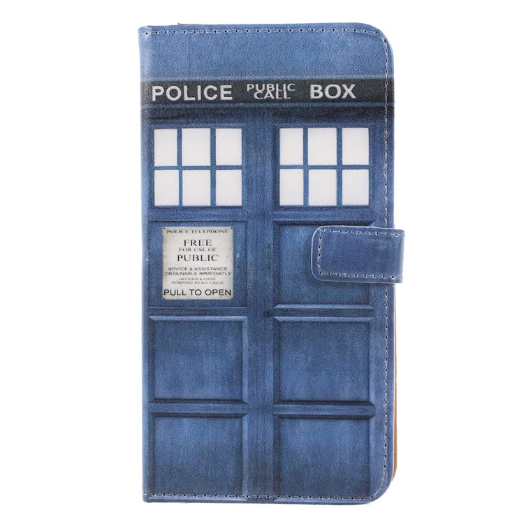 Pattern Printing Leather Card Holder Case for Xiaomi Redmi Note 5 (12MP Rear Camera) / Redmi 5 Plus (China) - Police Public Call Box-1