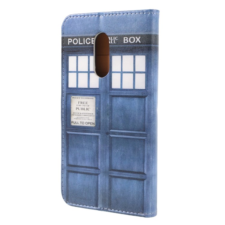 Pattern Printing Leather Card Holder Case for Xiaomi Redmi Note 5 (12MP Rear Camera) / Redmi 5 Plus (China) - Police Public Call Box-2