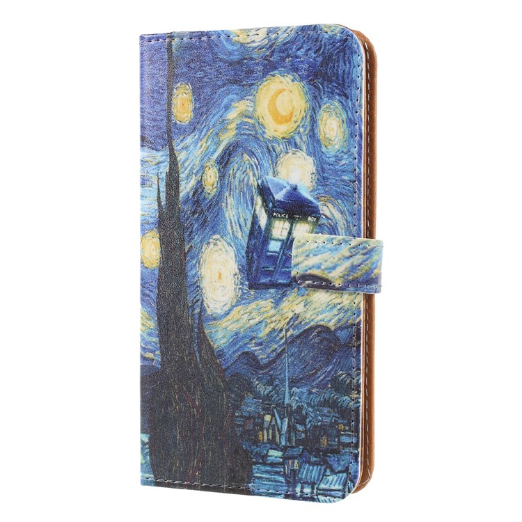 Pattern Printing PU Leather Wallet Case for Xiaomi Redmi Note 5 (12MP Rear Camera) / Redmi 5 Plus (China) - Oil Painting-3