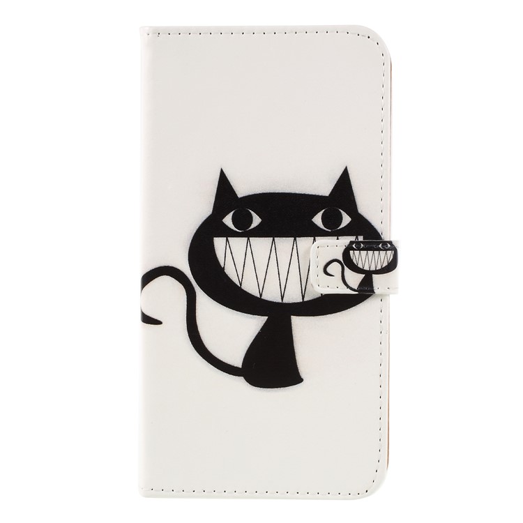 Pattern Printing Cell Phone Leather Wallet Case for Xiaomi Redmi Note 5 (12MP Rear Camera) / Redmi 5 Plus (China) - Black Cat-1