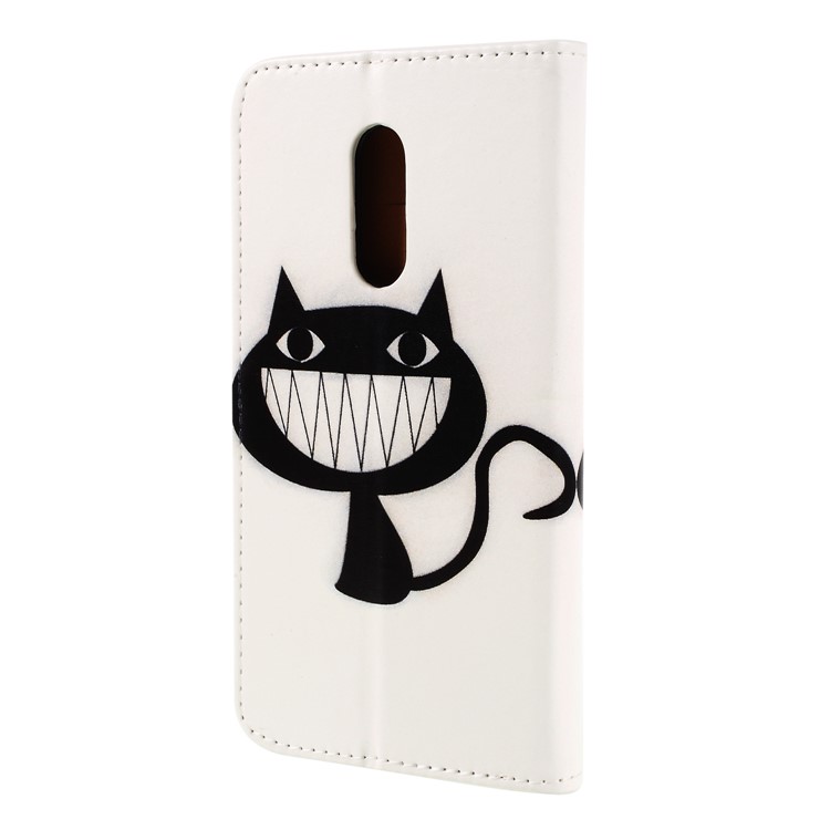 Pattern Printing Cell Phone Leather Wallet Case for Xiaomi Redmi Note 5 (12MP Rear Camera) / Redmi 5 Plus (China) - Black Cat-2