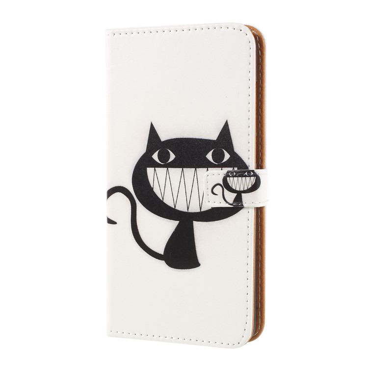 Pattern Printing Cell Phone Leather Wallet Case for Xiaomi Redmi Note 5 (12MP Rear Camera) / Redmi 5 Plus (China) - Black Cat-3