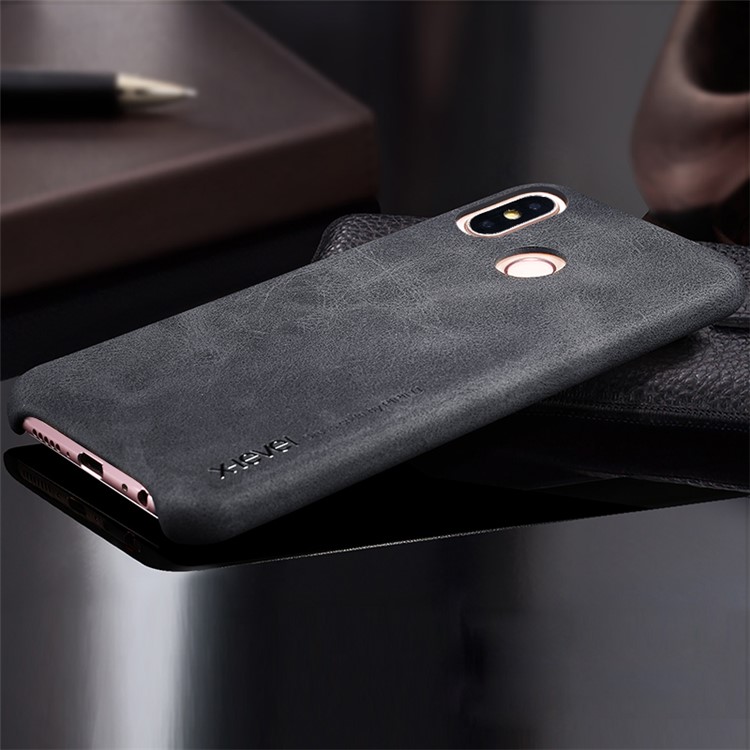 X-LEVEL Vintage Leather Coated PC Mobile Case for Xiaomi Redmi Note 5 (12MP Rear Camera) / Redmi 5 Plus (China) - Black-1