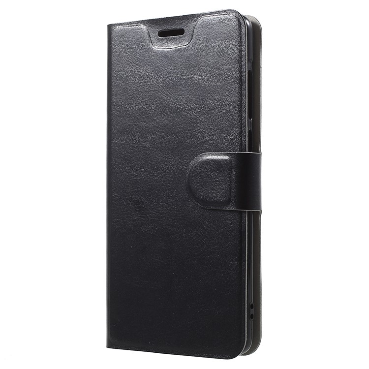 Crazy Horse Texture Card Holder Leather Case with Stand for Xiaomi Mi Mix 2s - Black-2