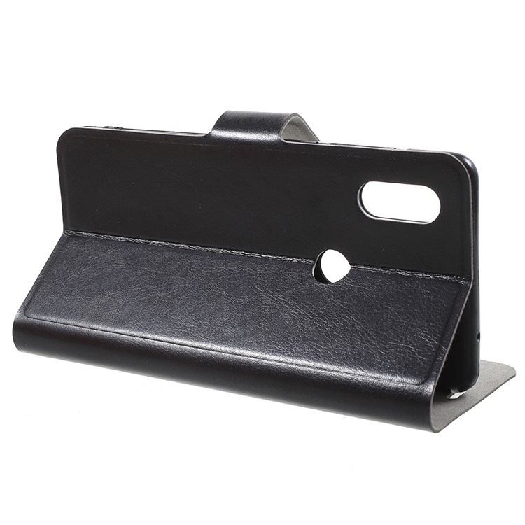 Crazy Horse Texture Card Holder Leather Case with Stand for Xiaomi Mi Mix 2s - Black-4