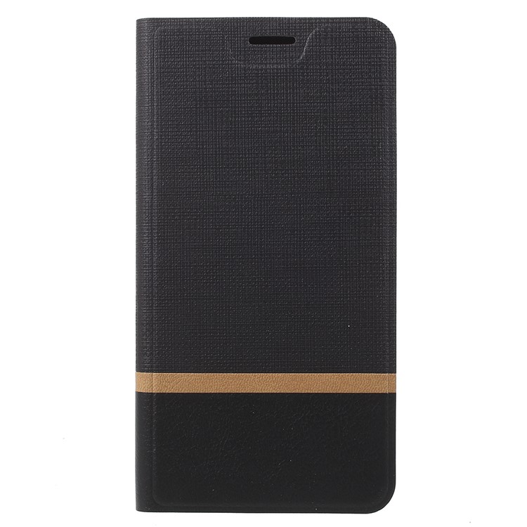 Cross Pattern Leather Card Holder Phone Shell (Built-in Steel Sheet) for Xiaomi Mi Mix 2s - Black-1