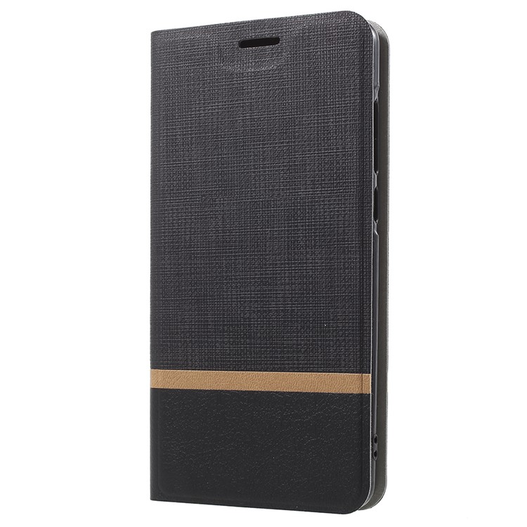 Cross Pattern Leather Card Holder Phone Shell (Built-in Steel Sheet) for Xiaomi Mi Mix 2s - Black-2