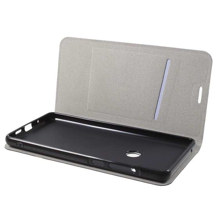 Cross Pattern Leather Card Holder Phone Shell (Built-in Steel Sheet) for Xiaomi Mi Mix 2s - Black-5