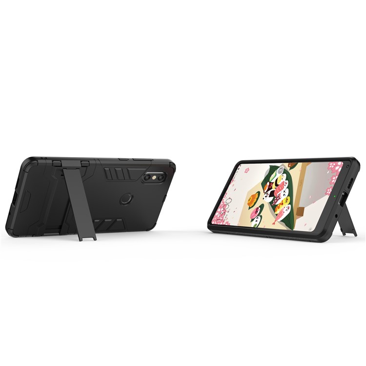 Cool Guard Plastic TPU Hybrid Case for Xiaomi Mi Mix 2s - Black-8