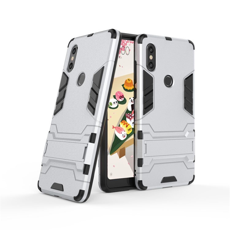 Cool Guard Plastic TPU Hybrid Cover for Xiaomi Mi Mix 2s - Silver-1