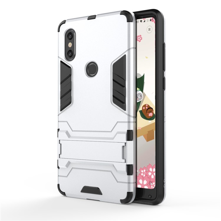 Cool Guard Plastic TPU Hybrid Cover for Xiaomi Mi Mix 2s - Silver-2