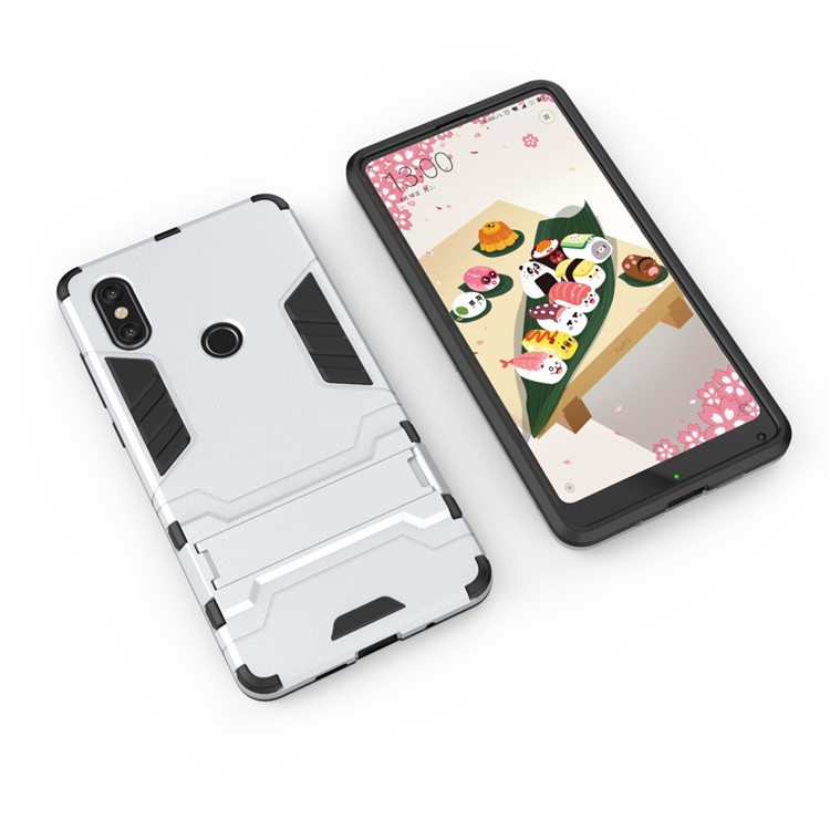 Cool Guard Plastic TPU Hybrid Cover for Xiaomi Mi Mix 2s - Silver-3