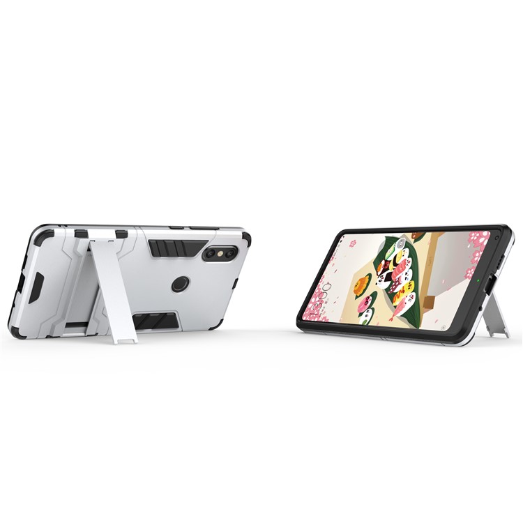 Cool Guard Plastic TPU Hybrid Cover for Xiaomi Mi Mix 2s - Silver-6