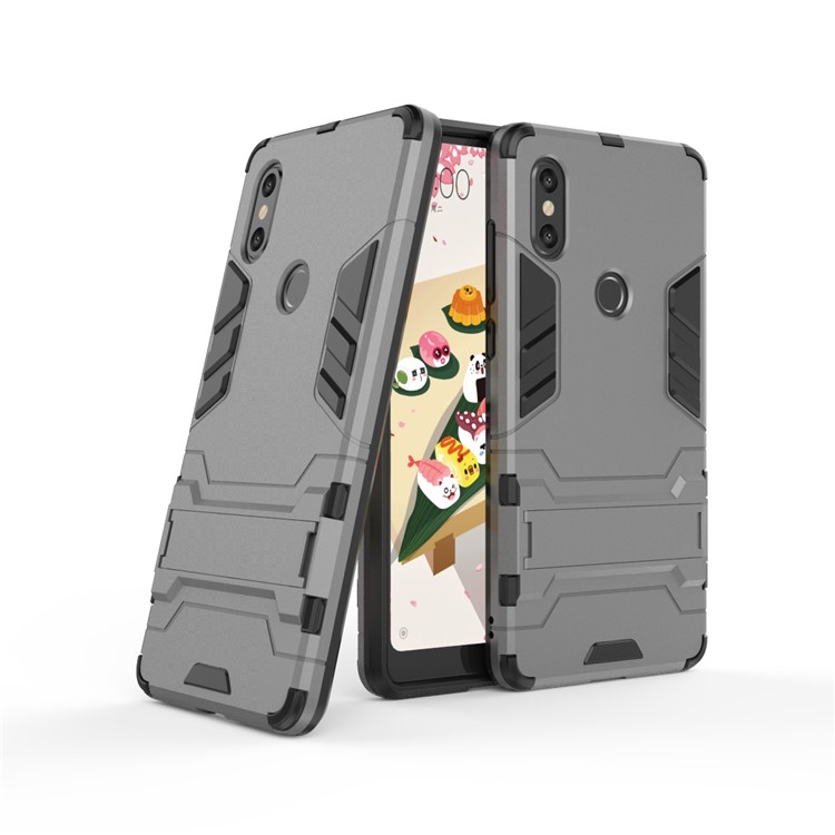Cool Guard Plastic TPU Hybrid Shell for Xiaomi Mi Mix 2s - Grey-1