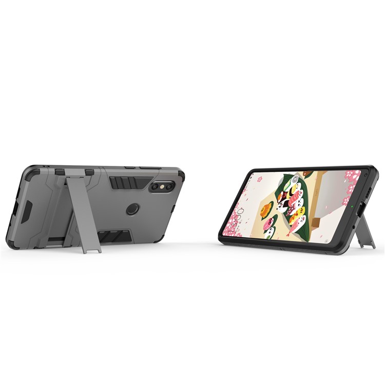 Cool Guard Plastic TPU Hybrid Shell for Xiaomi Mi Mix 2s - Grey-4