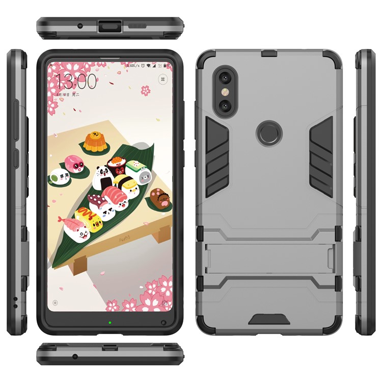 Cool Guard Plastic TPU Hybrid Shell for Xiaomi Mi Mix 2s - Grey-5